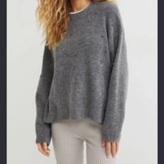 H&M パール付きニット グレー Lのサムネイル
