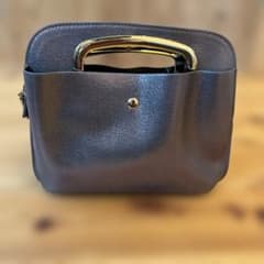 【美品】niana ニアナ メタルハンドル ラメ パーティーバッグ 結婚式