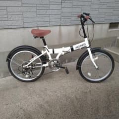 20インチ 折りたたみ自転車(軽量) 空気入れ•自転車カバー付き、サビ 