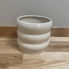 陶器製 鉢カバー　ベージュのサムネイル