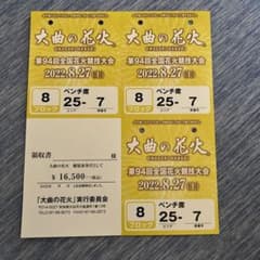 大曲の花火大会　ベンチ席　3名定員のサムネイル