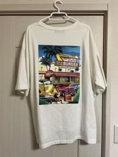 RAG MACHINE Tシャツ L バックプリント バーガー レトロ 古着のサムネイル