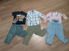 キッズ　服　男の子　3セットまとめ売り　シャツ　パンツのサムネイル