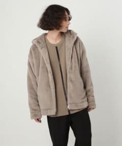 tk.TAKEO KIKUCHI なめらかファーオーバーサイズフーディーのサムネイル