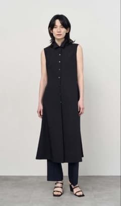 SOEJU ソージュ ソフトオックスノースリーブワンピース ネイビー M