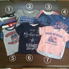ダディオダディTシャツ7枚＆コムサイズムのポロシャツ☆80cm☆男の子まとめ売りのサムネイル