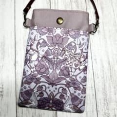 c063 ジョリーフルール メゾンドクチュール スマホポーチ☆グレー