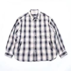 最終価格】rotol snap button shirts オンブレ チェック - メルカリ