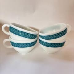コーニング　ブルーローレルカップ４つセットのサムネイル