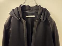 GIVENCHY ジバンシィ ネオプレーン×レザー切替 フーデッドブルゾン XS 