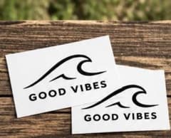 GOOD VIBES カッティングステッカー 2枚セットのサムネイル