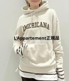 【タグ付き新品】アパルトモン☆アメリカーナ☆ロゴパーカーベージュ