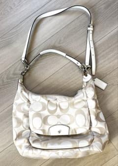 COACH シグネチャー 2WAY ショルダーバッグ ベージュのサムネイル
