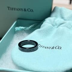 極美品】 Tiffany 1837 ナローリング 9号 ブラック チタン - メルカリ