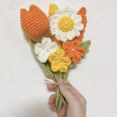 癒される 枯れない花束￤ハンドメイド￤かぎ針編み￤ニットフラワー￤インテリアのサムネイル