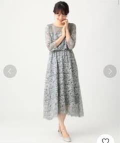 スカラレースフレアワンピースドレスのサムネイル