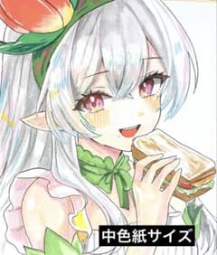 原画】手描き アナログ オリジナルイラスト 中色紙 No.77 - メルカリ