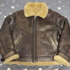 【雰囲気抜群】ハーレーダビッドソン　フライトジャケット　B-3 羊革　ムートン 超希少】極美品 ハーレーダビッドソン B‐3 ムートンフライトジャケット