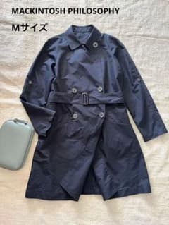 美品】マッキントッシュフィロソフィー トレンチコート ネイビー 紺