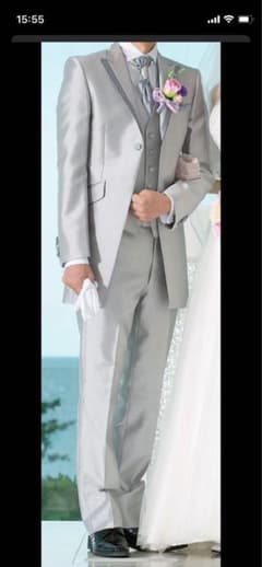 タキシード　MATSUO 松尾　結婚式　新郎　シルバー　4点セットのサムネイル