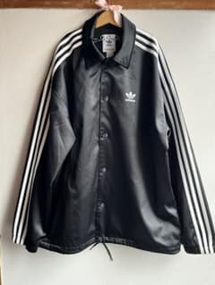 adidas ナイロンジャケット L 黒 ストライプ 常田大希さん着用 - メルカリ