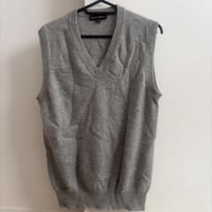 【美品】ニットベスト グレー Lのサムネイル