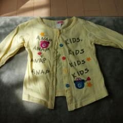ANAP kids黄色のカーディガン　ベビードールトップスのサムネイル