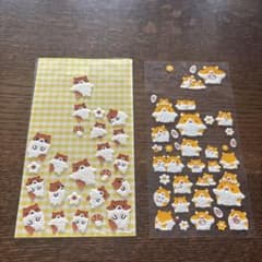 【平成レトロ】ふわふわもこもこハムスターシールセットのサムネイル
