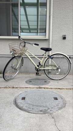 手渡し限定 名古屋市周辺】子供用自転車 24インチ クリーム色 - メルカリ