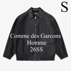 S　コムデギャルソンオム　26SS　襟レザー ブルゾン ジャケット　CDGH