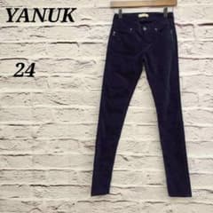 Yanuk [24] Corduroy Skinny Pants, Casual, Cotton, Navy