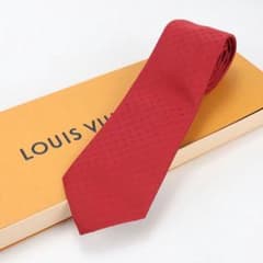 LOUIS VUITTON ルイヴィトン モノグラム柄 ネクタイ レッド - メルカリ