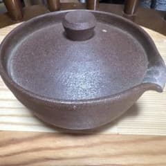 茶色 陶器 急須 蓋付き　湯冷しのサムネイル
