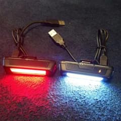 自転車用 LEDライト（前:白色、後:赤色）のサムネイル