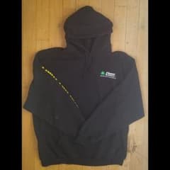 GILDAN ブラック プリントパーカー 2XL トラック柄