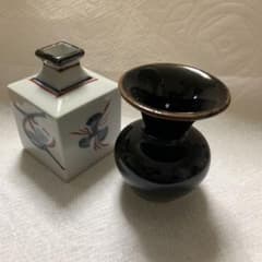 【昭和レトロ】千趣会 小さな花器シリーズ つゆくさ 一輪挿し 2点セット 花瓶のサムネイル