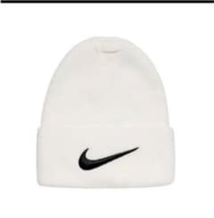 最安値NIKE × STUSSY CUFF BEANIE 白 ニット帽　ナイキのサムネイル