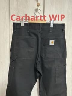 カーハート WIP シングルニーパンツ RIGID ブラック ワーク ストリート 