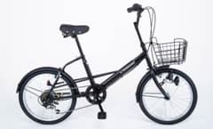 新品☆未使用ミニベロ シマノ製6段変速 20インチ カゴ・鍵付き マット 