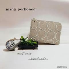 t.マルチケース タンバリン ベージュ ミナペルホネン ハンドメイド