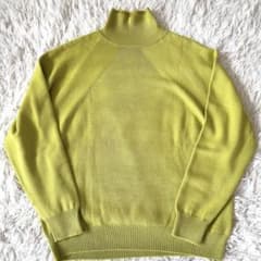 【美品】バトナー　23AW タートルネックニット　セーター　ウール　イエロー 美品】バトナー 23AW タートルネックニット セーター ウール イエロー