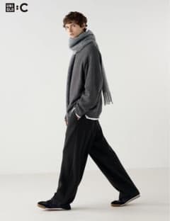 【s.y様専用】UNIQLO C  スウェットワイドパンツ 丈長めのサムネイル