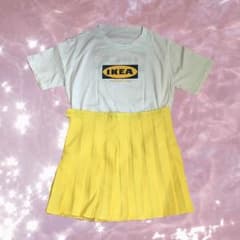 テニススカート 黄色 イエロー 韓国コーデのサムネイル