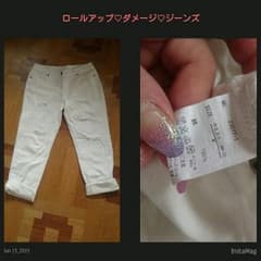 ♬*゜ロールアップダメージジーンズ♬*゜のサムネイル