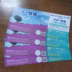マザー牧場　入場招待券　4枚
有効期限　2024年9月30日のサムネイル