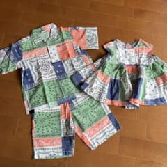 シャツ&パンツ　セットアップ　チュニック　兄妹リンクコーデのサムネイル
