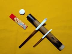 閉店売り尽し】本煤竹挟継茶杓&菓子切2点セット 定寸利休型 - メルカリ