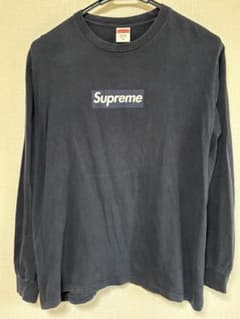 Supreme ロンT ボックスロゴ ネイビー - メルカリ