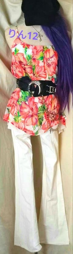 キャミソール キャミ 花柄 ギャル Mサイズ ミニワンピ シフォン - メルカリ
