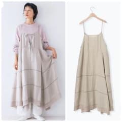 サマンサモスモス　kazumi 前後着キャミワンピース　ベージュ　カズミ　sm2 サマンサモスモス kazumi 前後着キャミワンピース ベージュ カズミ sm2